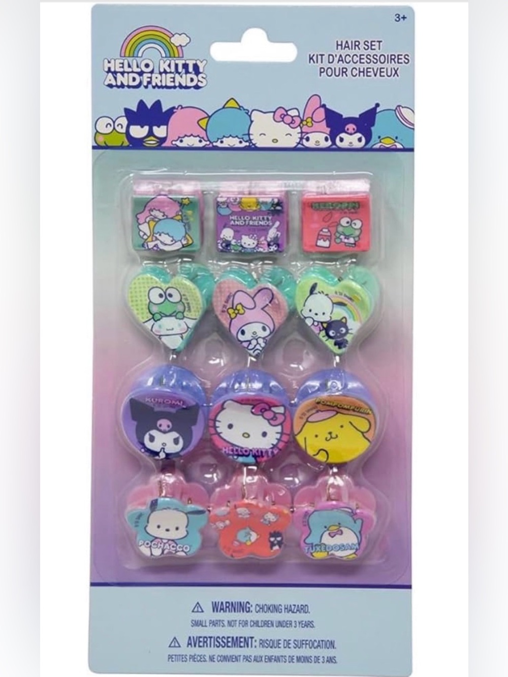 Hello Kitty and Friends Hair Accessories Set, 12 Pack NWT
